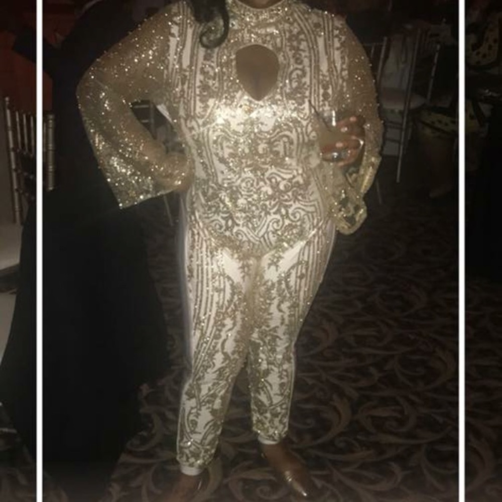 Gold Sequin Jumpsuit